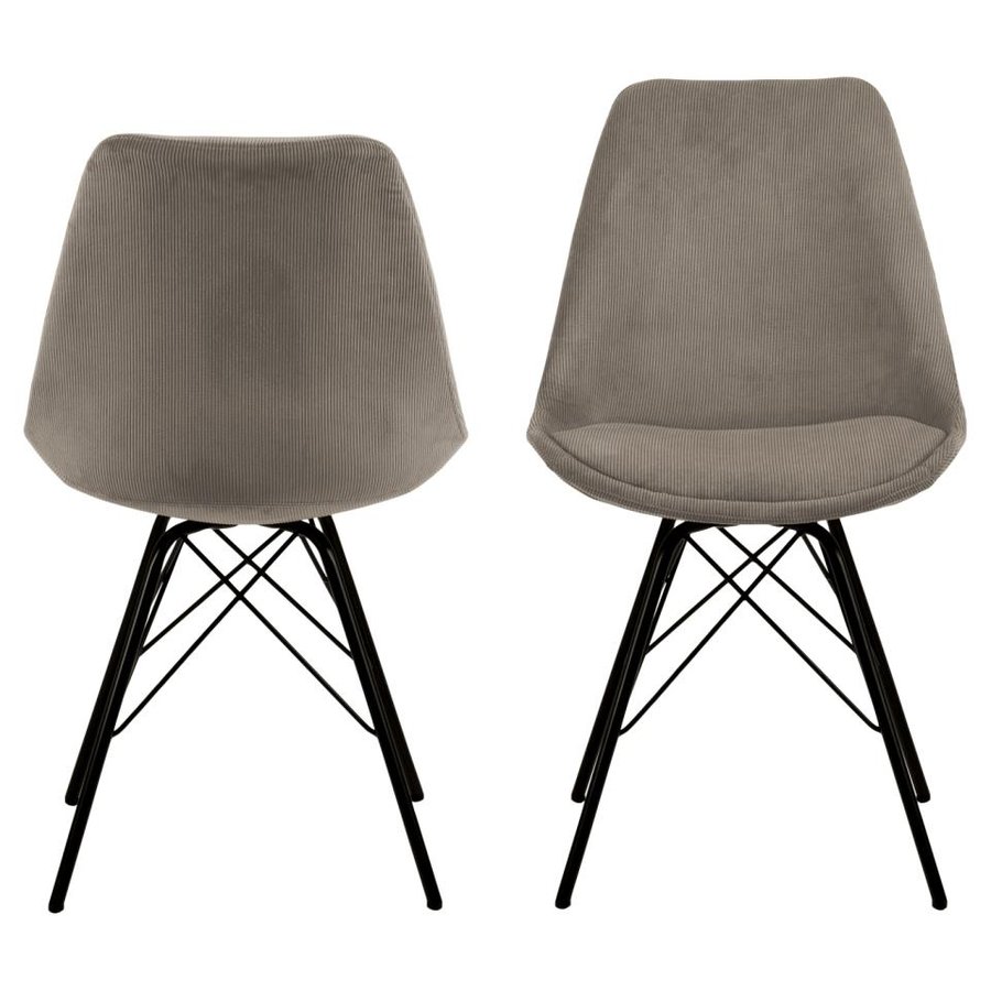 Eris Spisebordsstol Beige Stof Stel Sort