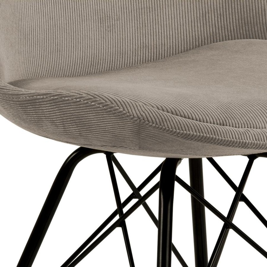 Eris Spisebordsstol Beige Stof Stel Sort
