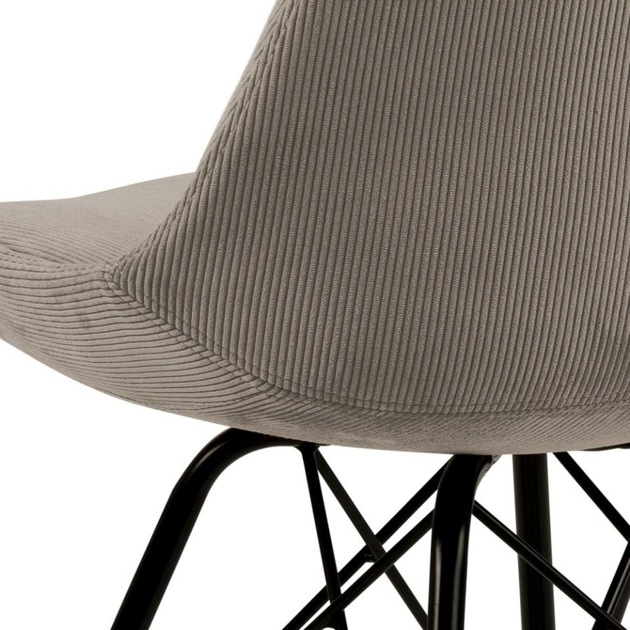 Eris Spisebordsstol Beige Stof Stel Sort
