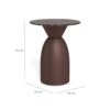 Ferrol Sofabord Brun Cocoa Marmor Stel