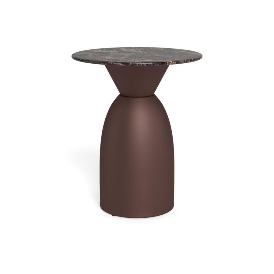 Ferrol Sofabord Brun Cocoa Marmor Stel
