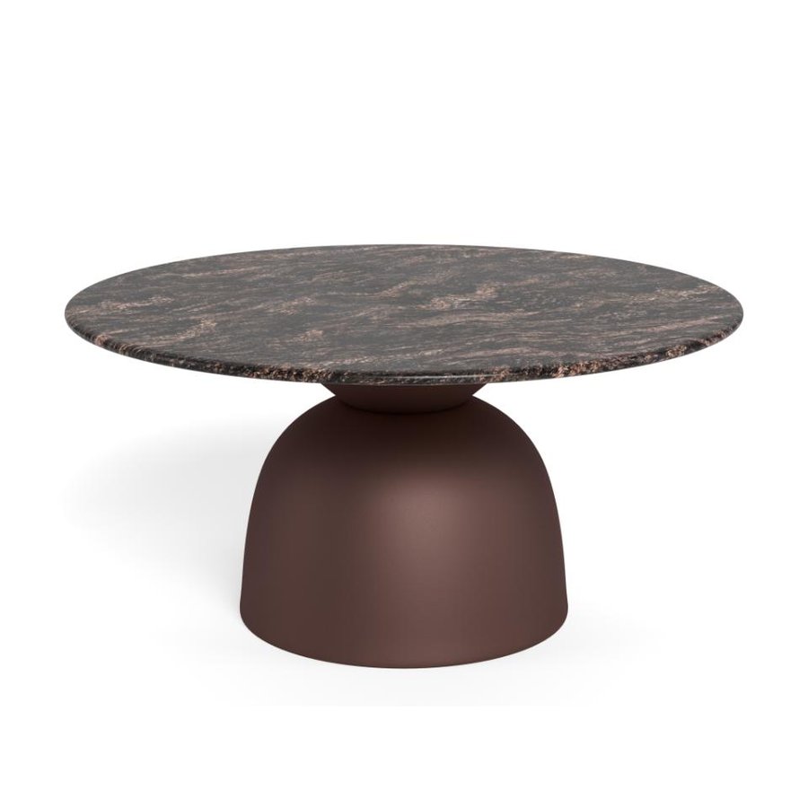 Ferrol Sofabord Brun Cocoa Marmor Stel