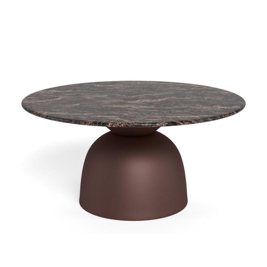 Ferrol Sofabord Brun Cocoa Marmor Stel