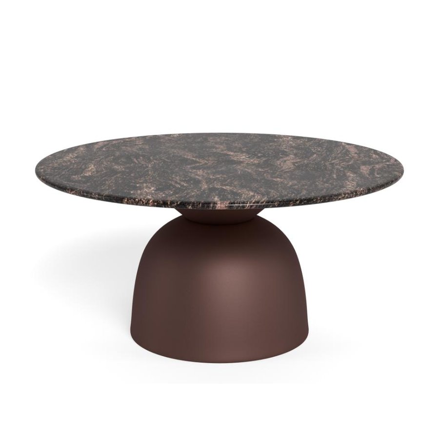 Ferrol Sofabord Brun Cocoa Marmor Stel