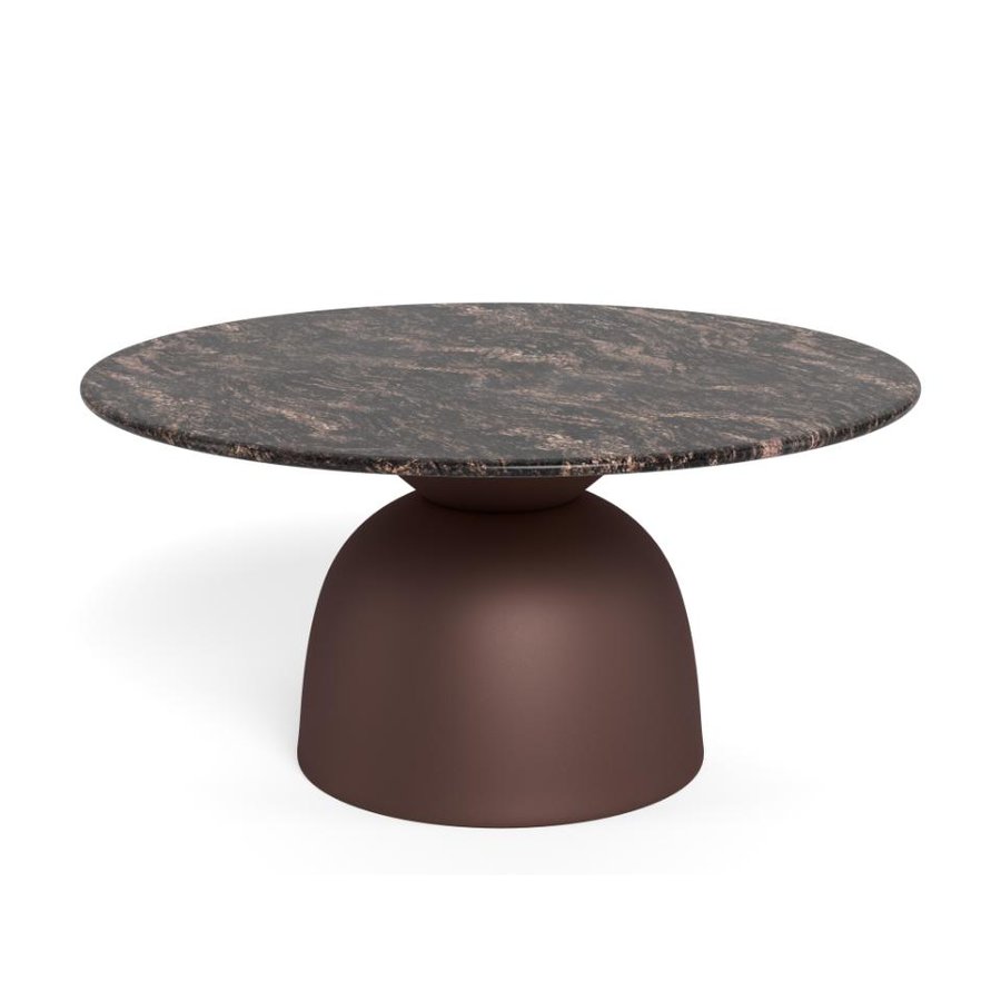Ferrol Sofabord Brun Cocoa Marmor Stel