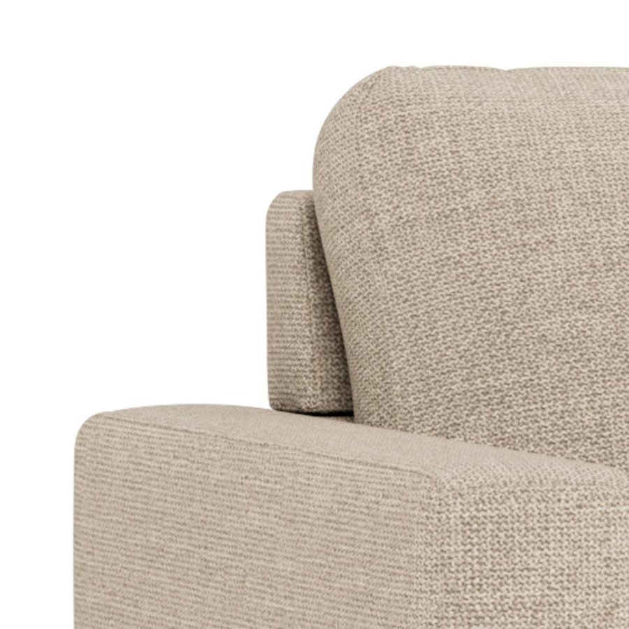 Fleury Sovesofa Beige Stof Armlæn Foldbar
