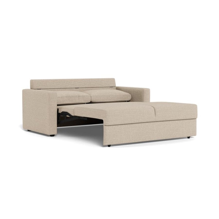 Fleury Sovesofa Beige Stof Armlæn Foldbar