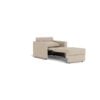 Fleury Sovesofa Beige Stof Armlæn Stel