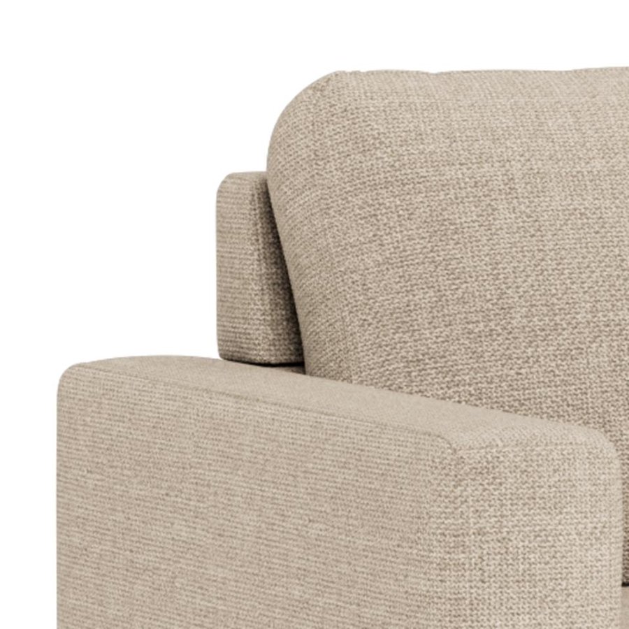 Fleury Sovesofa Beige Stof Armlæn Stel