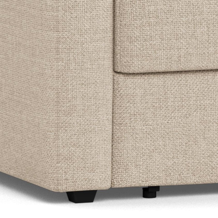 Fleury Sovesofa Beige Stof Armlæn Stel