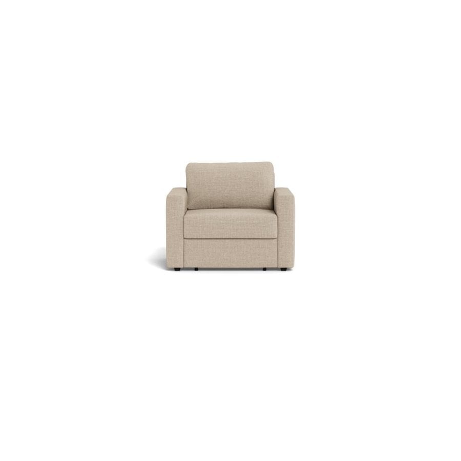 Fleury Sovesofa Beige Stof Armlæn Stel
