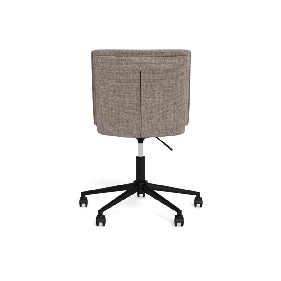 flynn-skrivebordsstol-i-grbrun-stof-med-hjul-og-drejefunktion-og-stel-0000113737-5 Flynn Skrivebordsstol Gråbrun Stof Hjul Drejefunktion