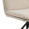 Flynn Spisebordsstol Beige Stof Drejefunktion Lynlås