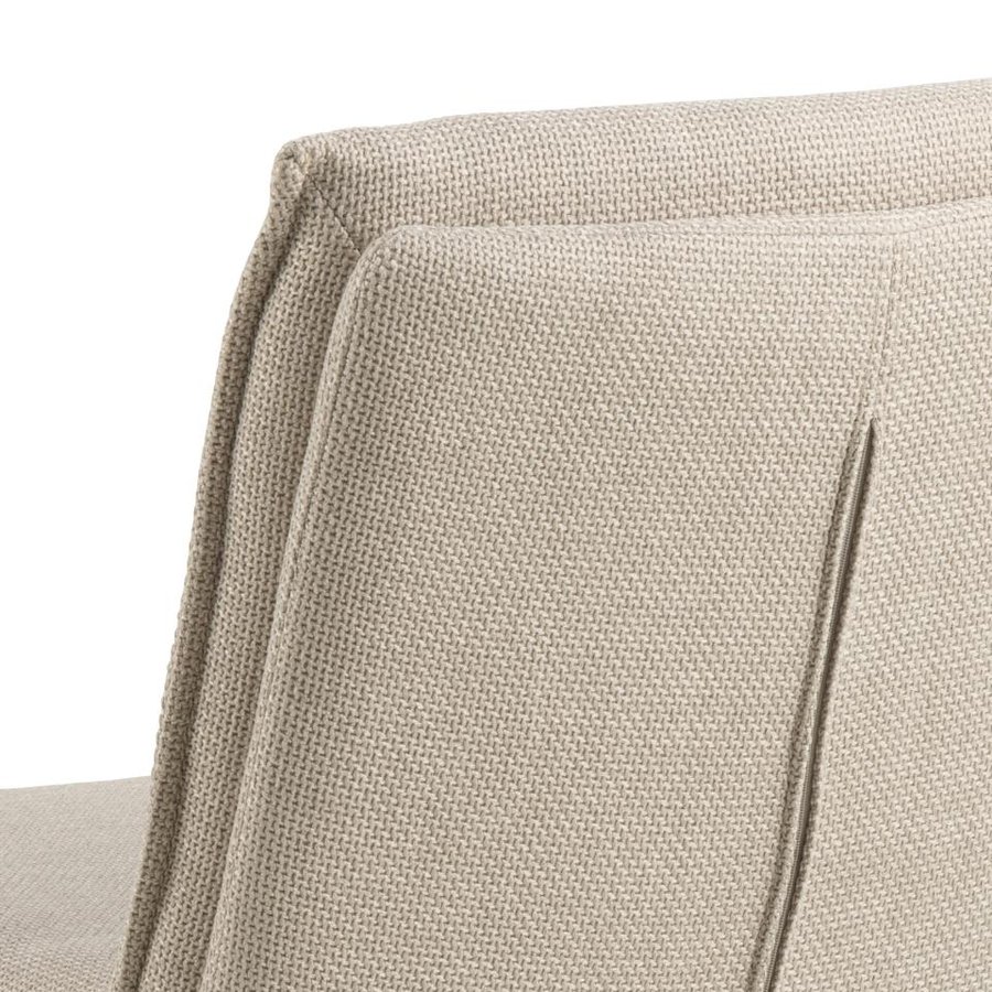 Flynn Spisebordsstol Beige Stof Drejefunktion Lynlås