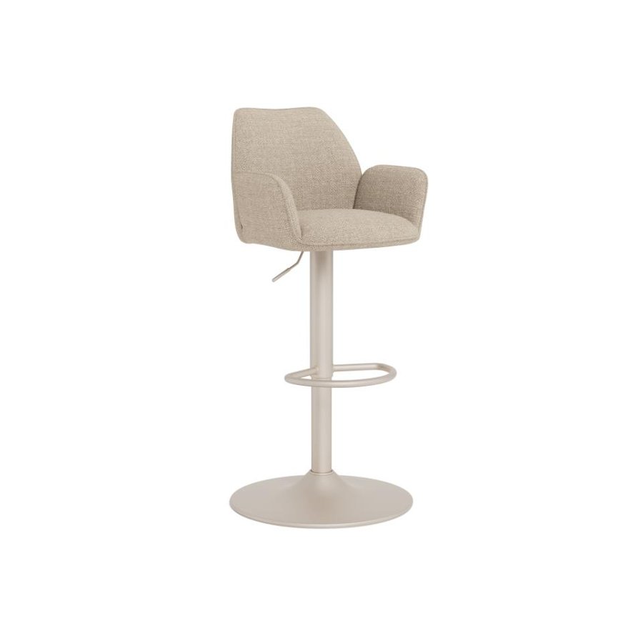glenda-barstol-i-beige-stof-med-drejefunktion-fodsttte-gaspatron-og-hn-0000114709-1 Glenda Barstol Beige Stof Drejefunktion Fodstøtte