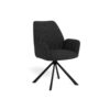 glenda-spisebordsstol-med-armln-i-mrkegr-stof-med-drejefunktion-og-ste-0000107481-3 Glenda Spisebordsstol Armlæn Mørkegrå Stof Drejefunktion