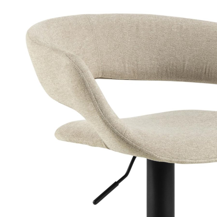 grace-barstol-i-sand-stof-med-drejefunktion-og-stel-i-sort-stl-fra-act-0000107090-6 Grace Barstol Sand Stof Drejefunktion Stel