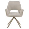 Graham Spisebordsstol Beige Stof Armlæn Drejefunktion