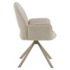 Graham Spisebordsstol Beige Stof Armlæn Drejefunktion