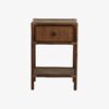 HAYES Sidebord i Mørk Rattan fra Nordal | 44x35x65 cm hos uniquebeds, home & living - Billede 1
