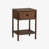 HAYES Sidebord i Mørk Rattan fra Nordal | 44x35x65 cm hos uniquebeds, home & living - Billede 2