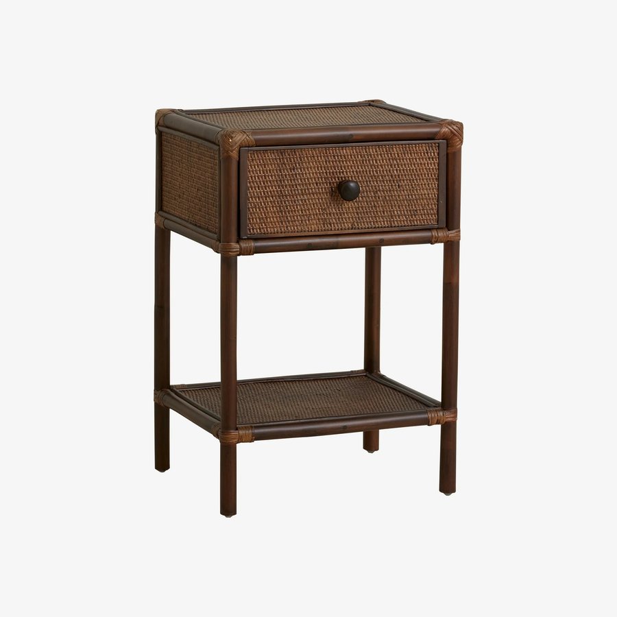 HAYES Sidebord i Mørk Rattan fra Nordal | 44x35x65 cm hos uniquebeds, home & living - Billede 2