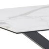 Heaven Spisebord Hvid Keramik Stel Sort