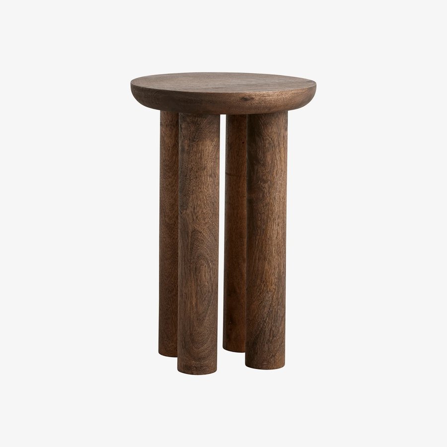 HELIN Sidebord i Mangotræ fra Nordal | Ø32x49 cm | Mørk Brun hos uniquebeds, home & living - Billede 1