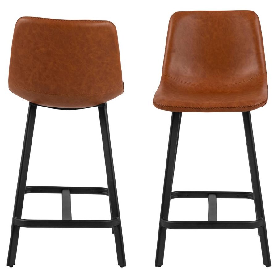 ioregon-counterstol-i-cognac-pu-retro-med-fodsttte-sorte-syninger-og-z-0000092896-3 I_Oregon Counterstol Cognac Pu Retro Fodstøtte