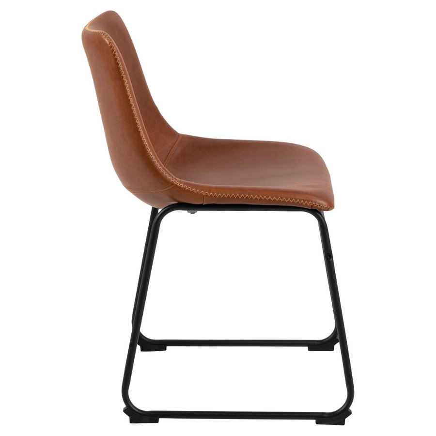 I_Oregon Spisebordsstol Cognac Pu Creme Syninger