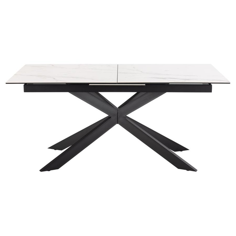 irwine-spisebord-i-hvid-keramik-med-synkron-udtrk-stel-i-sort-stl-fra-H000023565-7 Irwine Spisebord Hvid Keramik Synkron Udtræk