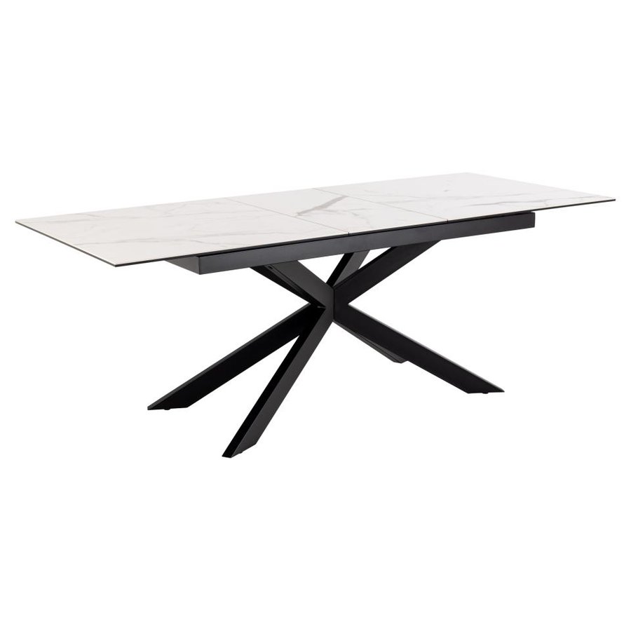 irwine-spisebord-i-hvid-keramik-med-synkron-udtrk-stel-i-sort-stl-fra-H000023565-8 Irwine Spisebord Hvid Keramik Synkron Udtræk