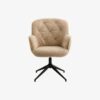 LEA Kontorstol i Beige Boucle Møbelstof med Sort Stel fra Nordal | 67x64x93 cm hos uniquebeds, home & living - Billede 1