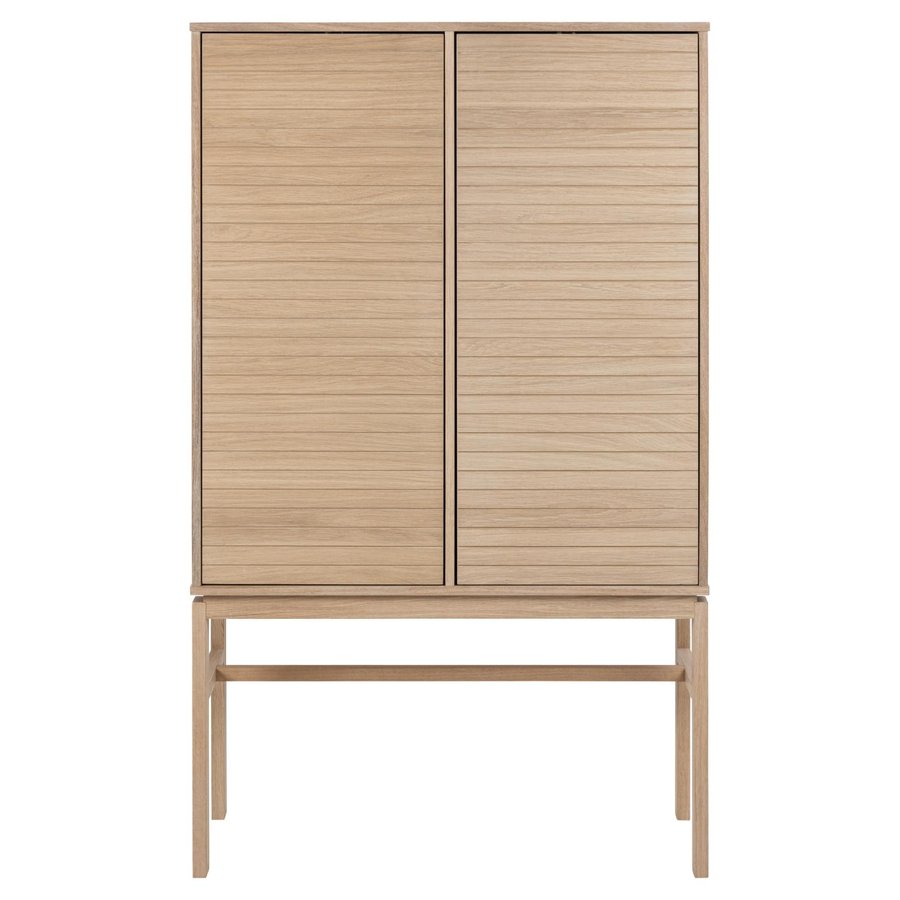 Linley Skab Hvidpigmenteret Egetræ Lamelfront Skub