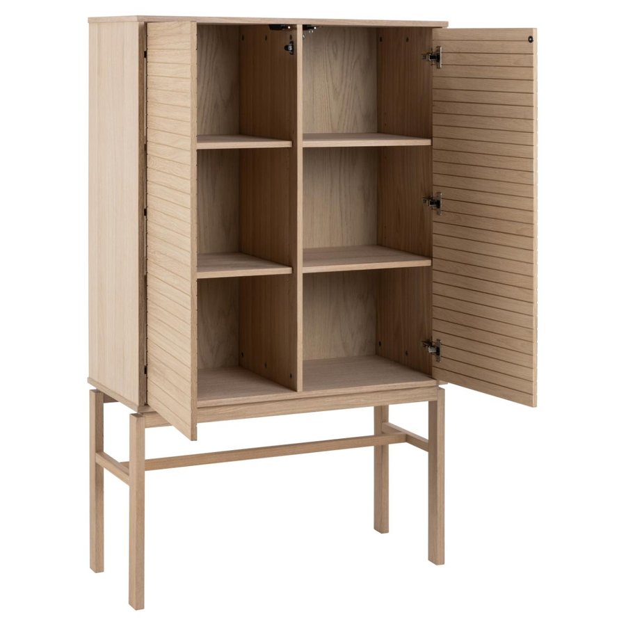 Linley Skab Hvidpigmenteret Egetræ Lamelfront Skub