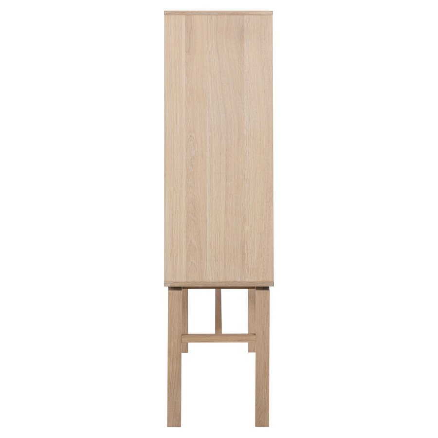 Linley Skab Hvidpigmenteret Egetræ Lamelfront Skub