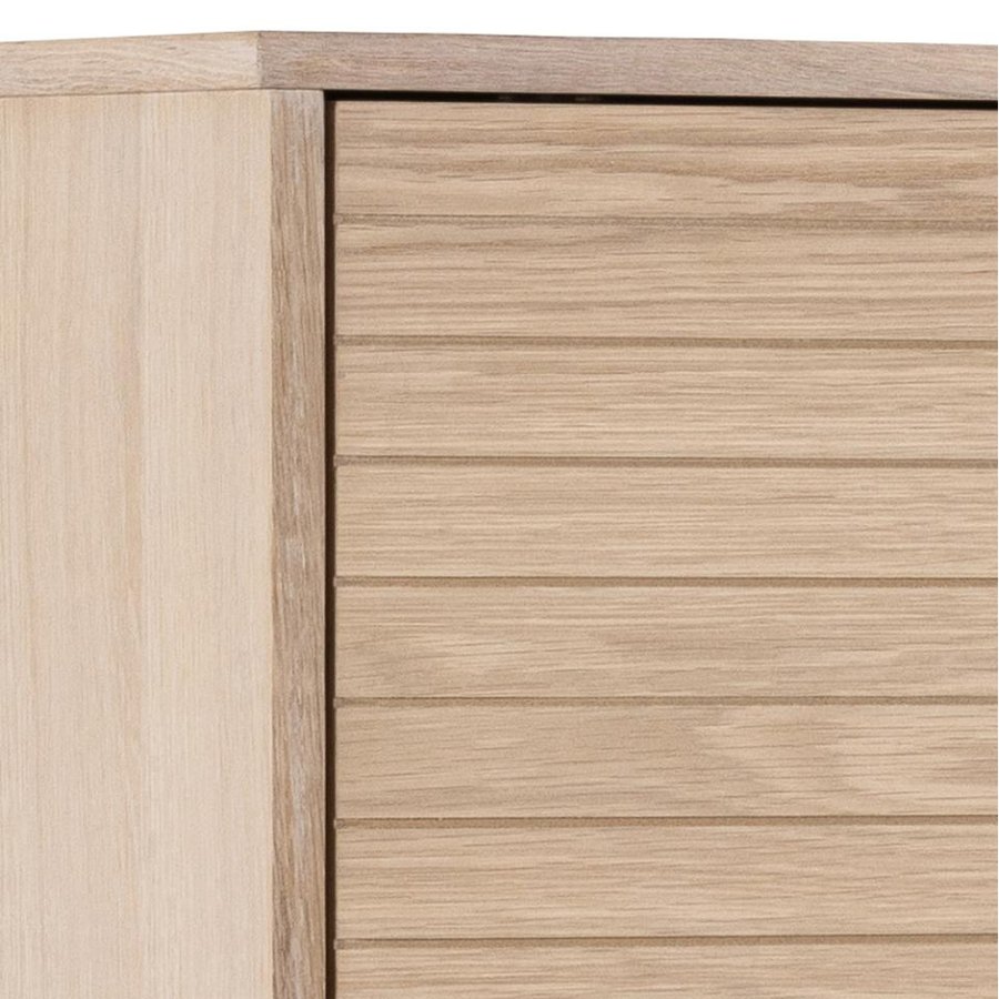 Linley Skab Hvidpigmenteret Egetræ Lamelfront Skub