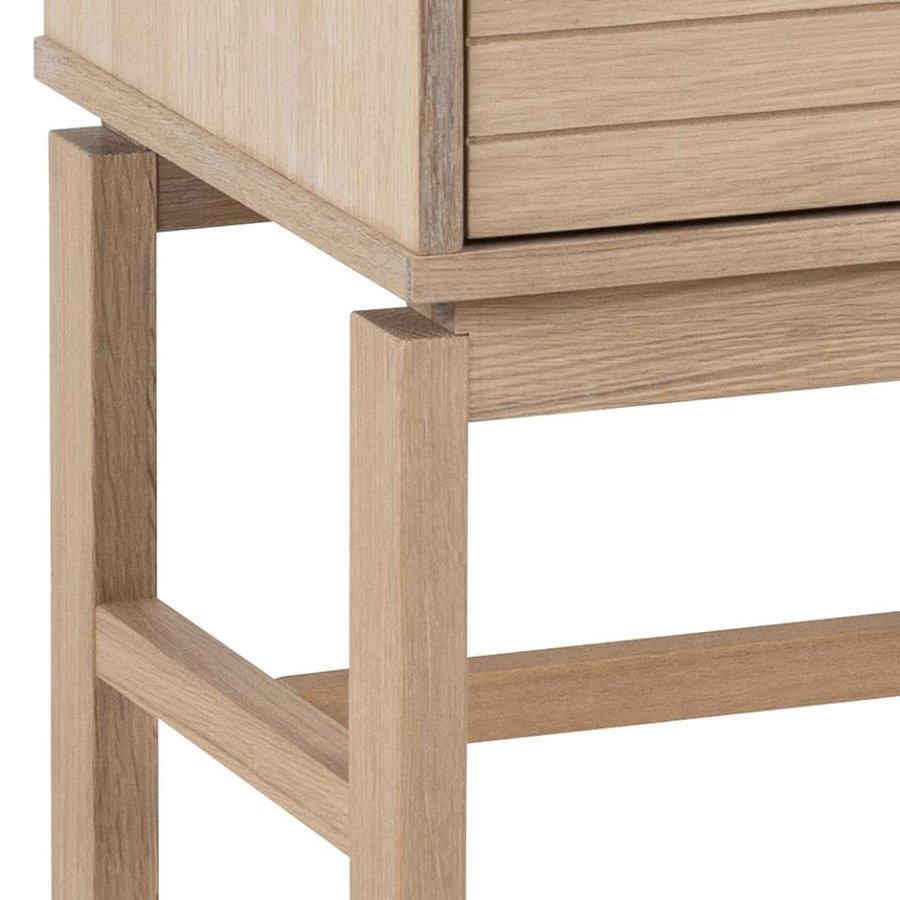 Linley Skab Hvidpigmenteret Egetræ Lamelfront Skub