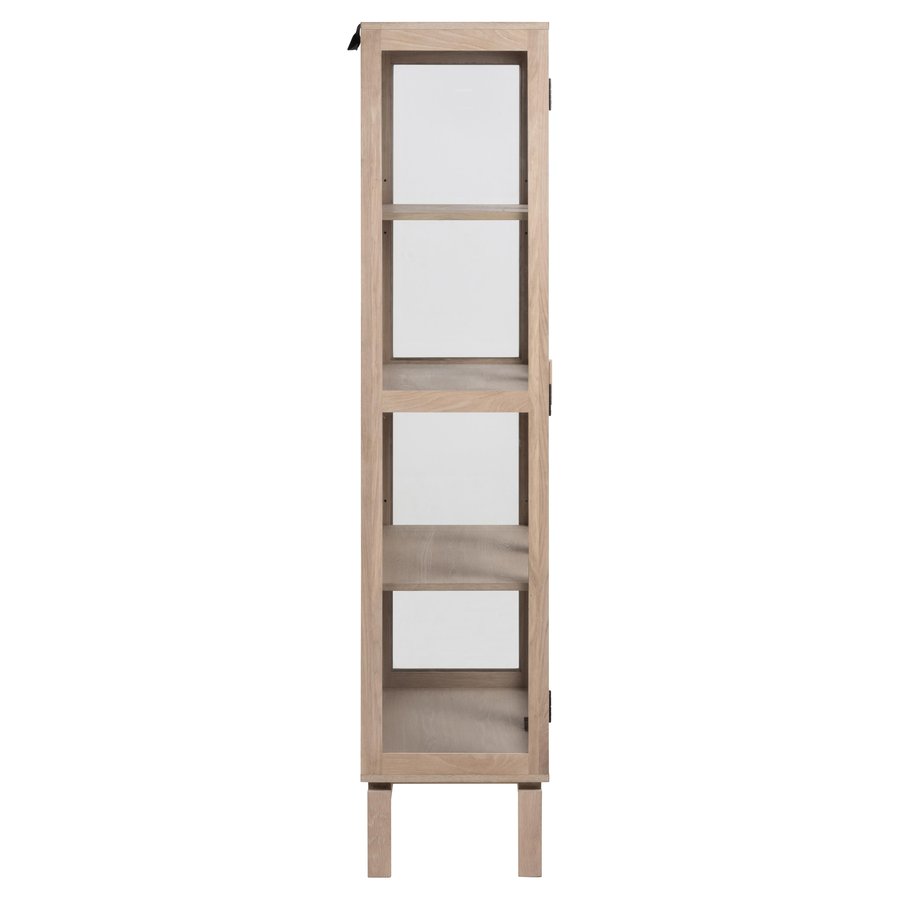Linley Vitrine Hvidpigmenteret Egetræ Lamelbagside Stel
