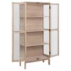 Linley Vitrine Hvidpigmenteret Egetræ Lamelbagside Stel