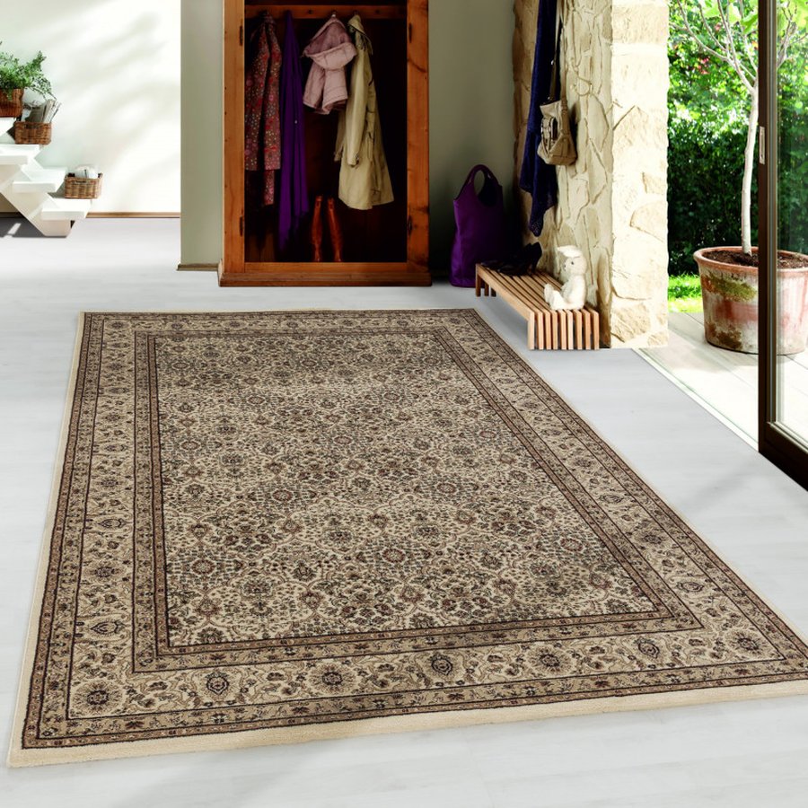 logan-gulvtaeppe-i-beige-med-kant-fra-rugs-by-uniquebeds-hom-KASHMIR801502602BEIGE-1 Logan Gulvtæppe