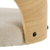 Lucy Barstol Beige Stof Egetræ Drejefunktion