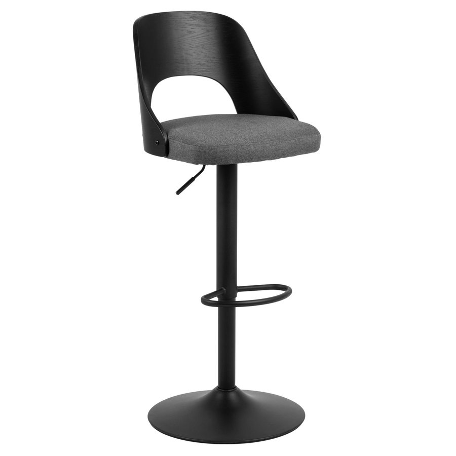 lucy-barstol-i-mrkegr-stof-og-bejdset-sort-egetr-med-drejefunktion-fod-0000103965-3 Lucy Barstol Mørkegrå Stof Bejdset Sort