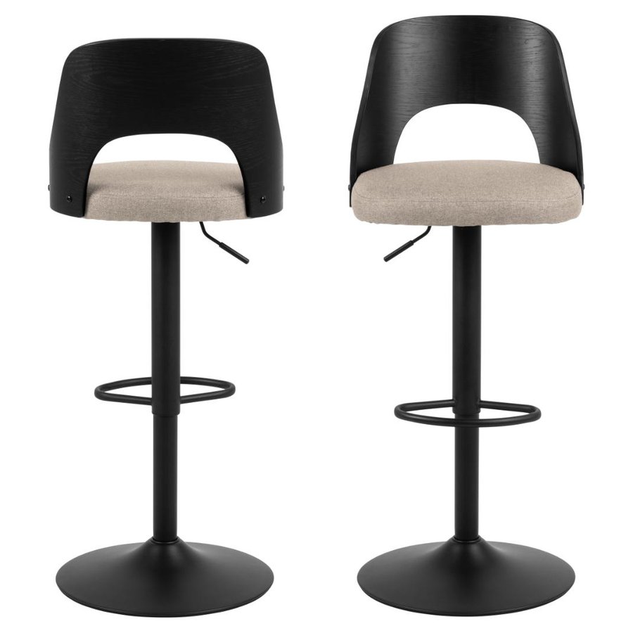 lucy-barstol-i-sand-stof-og-sort-egetr-med-drejefunktion-fodsttte-og-g-0000103964-4 Lucy Barstol Sand Stof Sort Egetræ