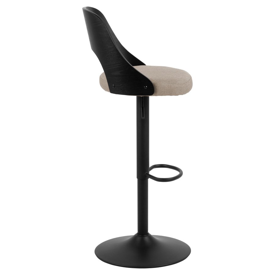 lucy-barstol-i-sand-stof-og-sort-egetr-med-drejefunktion-fodsttte-og-g-0000103964-5 Lucy Barstol Sand Stof Sort Egetræ