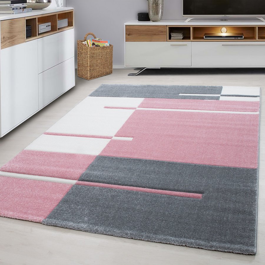 mason-gulvtaeppe-i-pink-med-kant-fra-rugs-by-uniquebeds-home-HAWAII801501310PINK-1 Mason Gulvtæppe