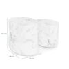 Mice Oval Sofabordssæt Hvid Marmor Carrara