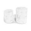 Mice Oval Sofabordssæt Hvid Marmor Carrara