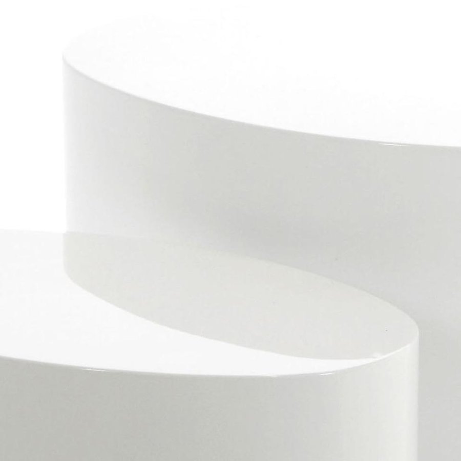 Mice Oval Sofabordssæt Hvid Mdf Actona
