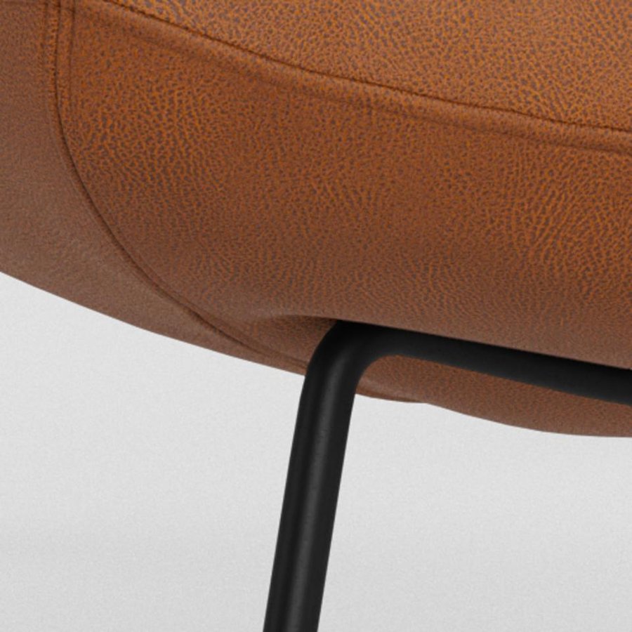 Milford Lounge Stol Cognac Stof Horisontal